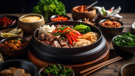 close up view of delicious asian food Generative AI, AI Generatedの素材