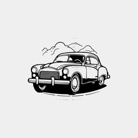 retro car, sketch for your designのイラスト素材