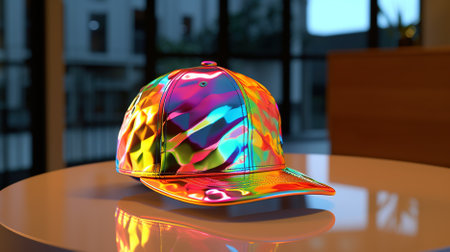 3d illustration of a colorful cap Generative AI, AI Generatedの素材