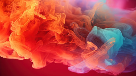 red smoke on a dark background Generative AI, AI Generatedの素材
