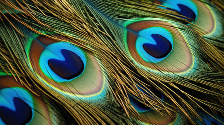 beautiful peacock feathers background Generative AI, AI Generatedの素材