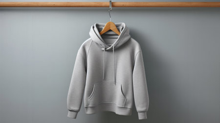 hoodie on grey background Created with AIの素材