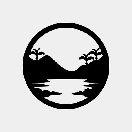 vector illustration of a mountain iconのイラスト素材