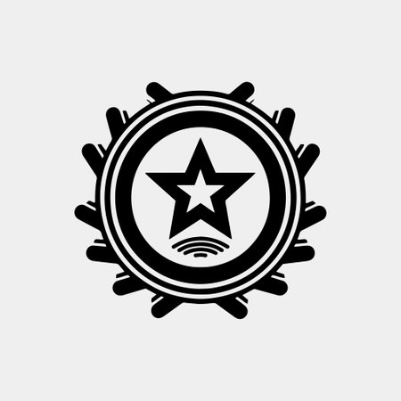 medal icon vector illustration isolated on whiteのイラスト素材