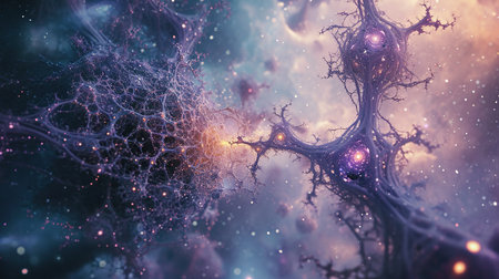 abstract background of space and textの素材