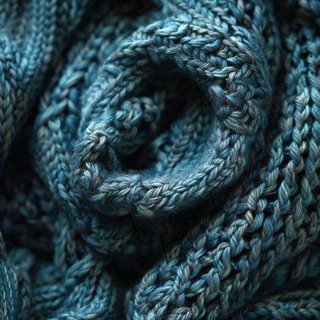 blue rope texture background, close upの素材