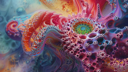 abstract background of colorful paint splashesの素材