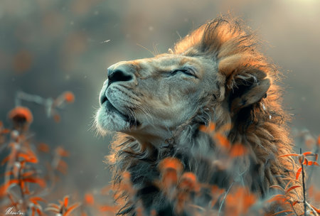 lion in the natureの素材