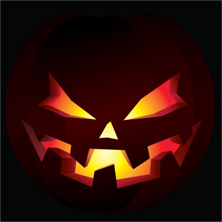 Spooky Halloween pumpkinのイラスト素材