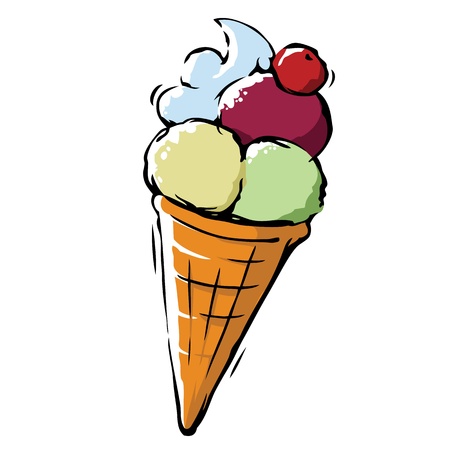 Ice cream coneのイラスト素材