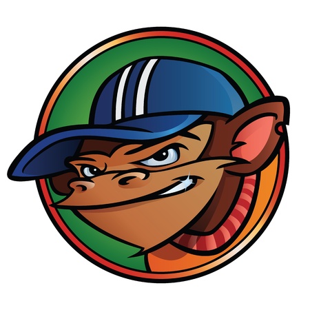 Cool monkey with capのイラスト素材