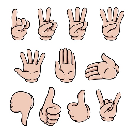 Cartoon hands setのイラスト素材