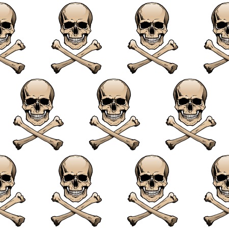 Colored skulls backgroundのイラスト素材