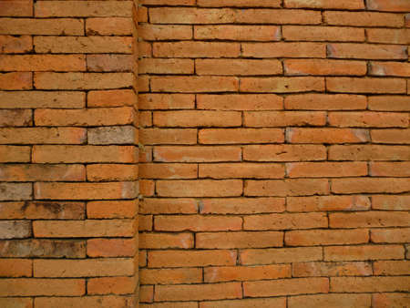 arrangement of red brick in the wall for background