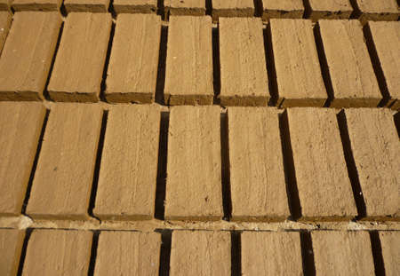 composition of wet bricks are depleted in printの写真素材