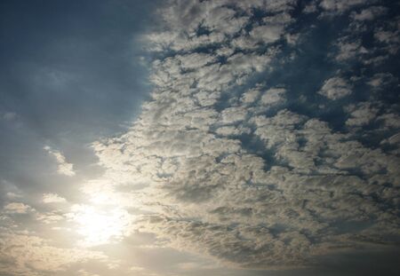 blue sky clouds march in the sky