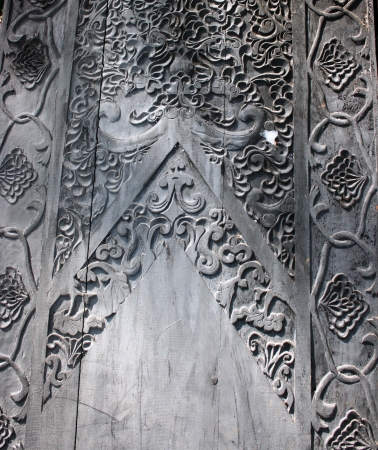 architectural styles, ornaments, carvings, customs, behavior and culture and scenery kasepuhan cirebon complex, west Javaのeditorial素材