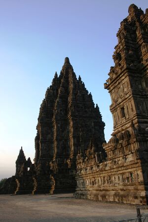 Prambanan temple is located in Yogyakarta on Java island, Indonesiaの写真素材