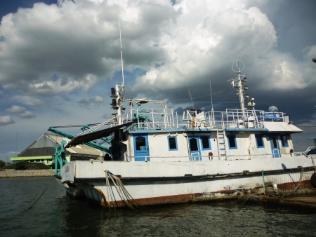 atmosphere harbor harbor mas semarang, central java, Indonesiaの写真素材