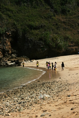 Ngrenehan beautiful beach located in wonosari, Yogyakarta, Indonesiaのeditorial素材