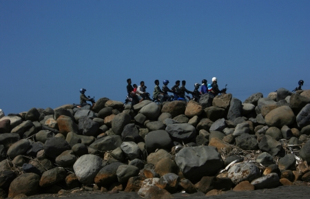 beautiful beaches in the district of Kulonprogo, Yogyakarta, Indonesia の写真素材