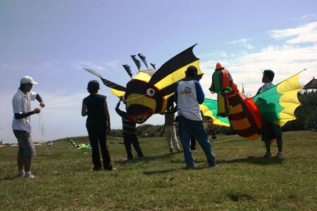 kite competitions in the coastal region, Indonesia のeditorial素材