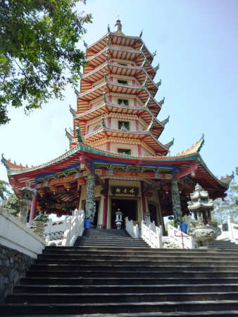 a Temple(Jade Emperor Pagoda), Semarang, Indonesiaの写真素材