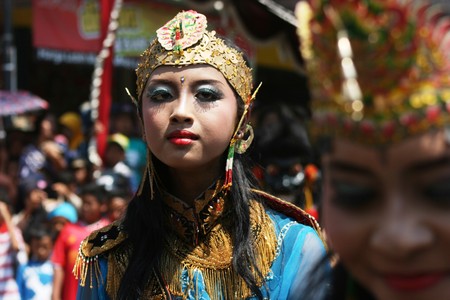 BLORA, INDONESIA - November 1, 2014: archipelago barongan festival held royally by presenting various types barongan of various ethnicities and tribes on November 1, 2014 in Indonesia.のeditorial素材