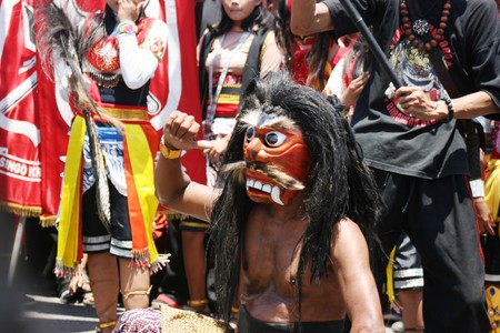 BLORA, INDONESIA - November 1, 2014: archipelago barongan festival held royally by presenting various types barongan of various ethnicities and tribes on November 1, 2014 in Indonesia.のeditorial素材