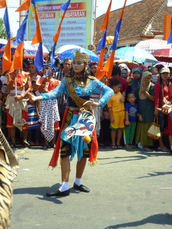 BLORA, INDONESIA - November 1, 2014: archipelago barongan festival held royally by presenting...