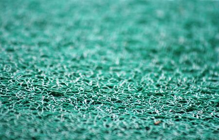 Closeup view of blue carpet. Fluffy blue background, on the deepth of fieldの写真素材