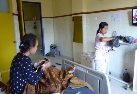 patients in the ward at the hospital Indonesia asianのeditorial素材