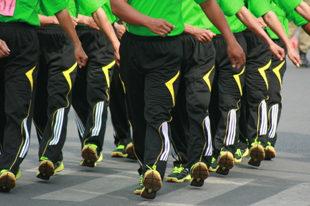 walk on the highway to exercise, Indonesia