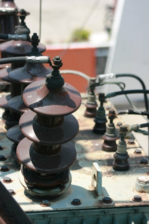 detail of the electrical system of the power plant on the street to produce electricity atomic energy,background,backgroundの写真素材