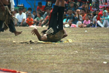 Performance, dance and attraction of traditional Reog Ponorogo Blora, central java,  Java Indonesiaのeditorial素材