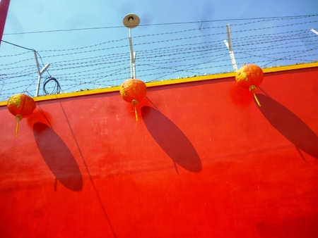 Lasem Chinatown, Rembang, Indonesiaの写真素材