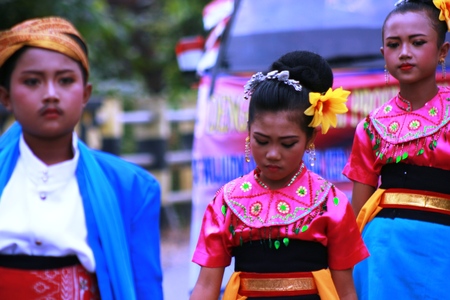 Blora, Central Java, Indonesia. 25/09/2016: Indonesian Culture carnival to commemorate the anniversary of Independence dayのeditorial素材