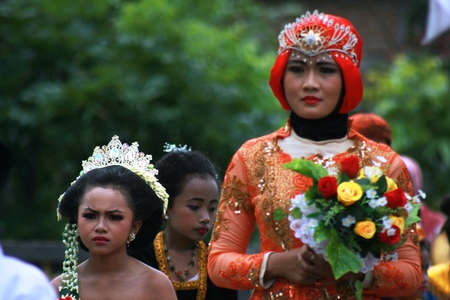 Blora, Central Java, Indonesia. 25/09/2016: Indonesian Culture carnival to commemorate the anniversary of Independence dayのeditorial素材