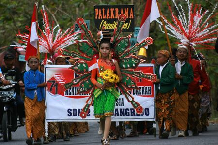 Blora, Central Java, Indonesia. 25/09/2016: Indonesian Culture carnival to commemorate the anniversary of Independence dayのeditorial素材