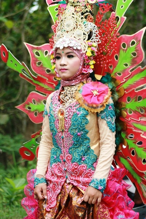 Blora, Central Java, Indonesia. 25/09/2016: Indonesian Culture carnival to commemorate the anniversary of Independence dayのeditorial素材