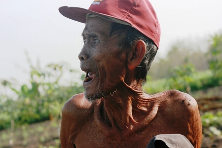 Portrait of old Indonesian farmer Blora. Indonesia, 2016.のeditorial素材