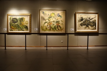 Yogyakarta, Indonesia - October 29, 2016: Affandi and his wife Museum of Fine Arts painting located in Lippo  square in Yogyakarta, Indonesiaのeditorial素材
