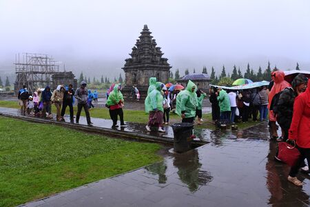 a variety of tourist attractions and culinary at plateau Diengのeditorial素材