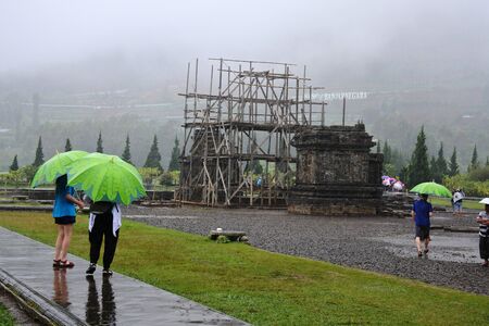 a variety of tourist attractions and culinary at plateau Diengのeditorial素材