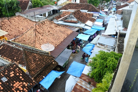 traditional market aerial viewのeditorial素材
