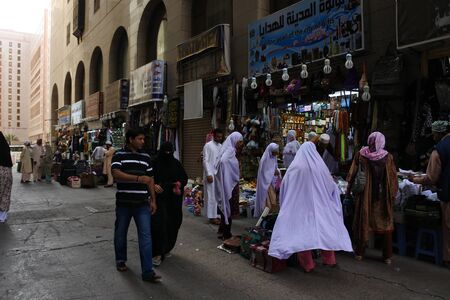 the city of Medina in Saudi, Which show some streets and peoplesのeditorial素材
