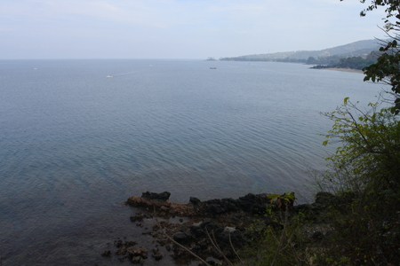 Senggigi Beach at Lombok island West Nusa Tenggara Indonesiaの写真素材