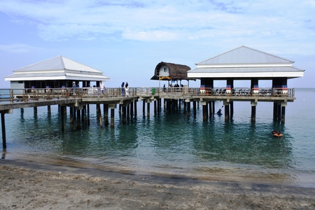 Senggigi Beach at Lombok island West Nusa Tenggara Indonesiaのeditorial素材
