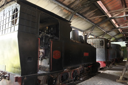 ancient train museum in Cepu, Central Java, Indonesiaのeditorial素材