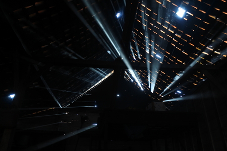ray of light passes through the roof